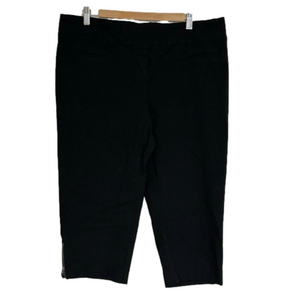 Reitmans Size 18 Plus Women’s Black Dressy Workwear Stretchy Slip On Capris